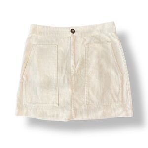 4/$20 H&M Cream Corduroy Mini Skirt Size 10